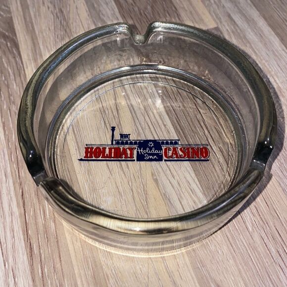 Vintage HOLIDAY CASINO by Holiday Inn Las Vegas, Nevada Clear Glass Ashtray~VG - Picture 4 of 4